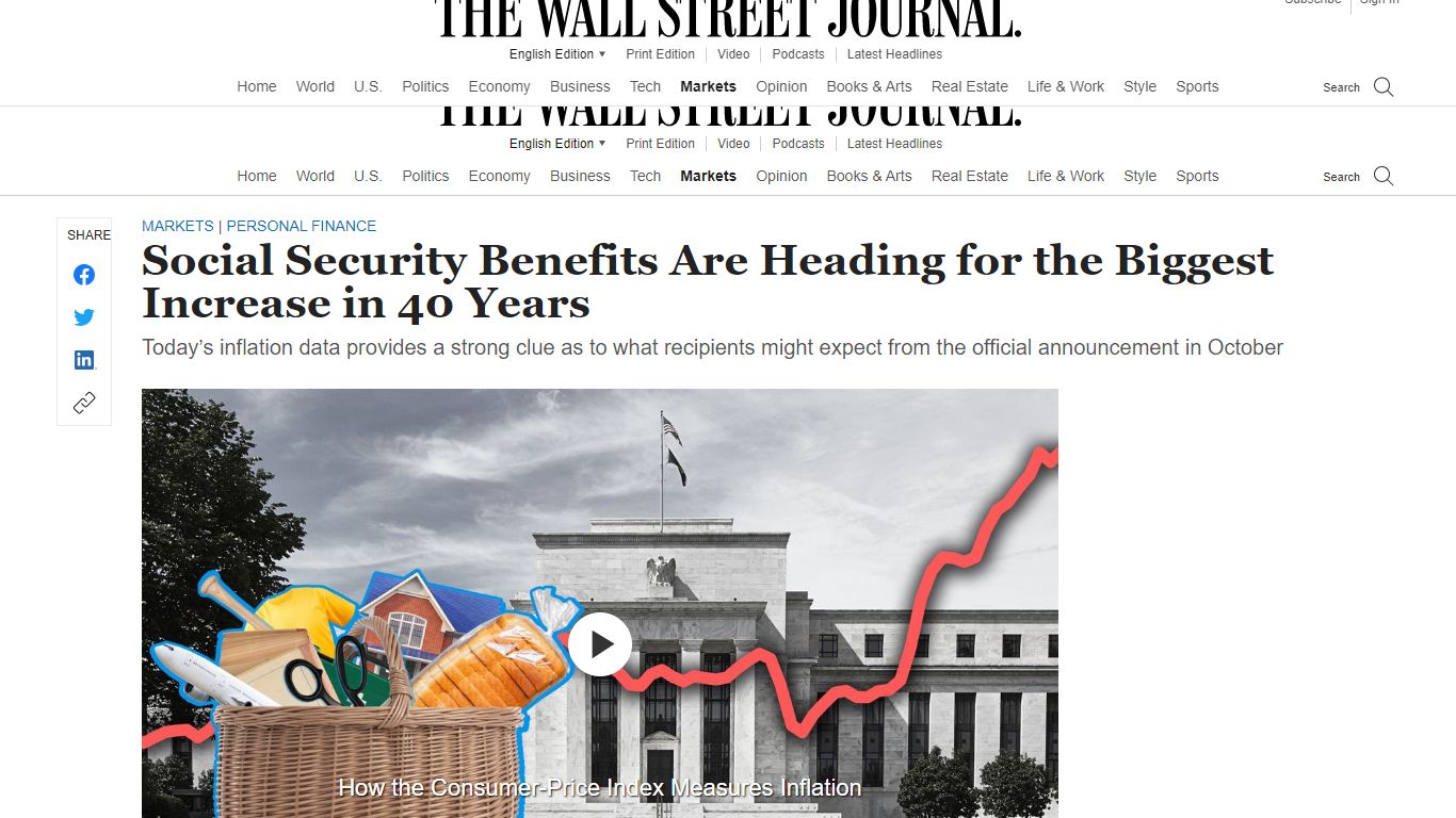 Social Security Benefits Are Heading for the Biggest Increase in 40 ...